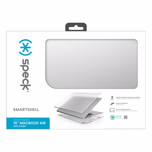 Speck SmartShell dėklas, skirtas MacBook Air 15" (M5 / M4 / M3 / M2, 2023–2026), skaidrus