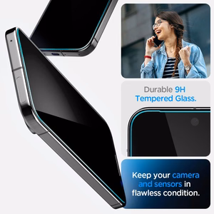 Spigen Glas.TR "Ez Fit" Privacy HD 2 rinkinys privatumo stiklas Google Pixel 9 / 9 Pro