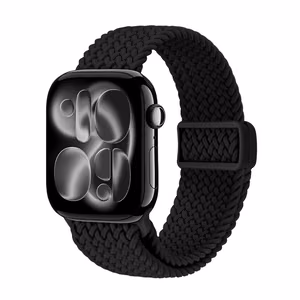 Crong Wave Band pintas Apple Watch dirželis, 38/40/41/42 mm, juodas