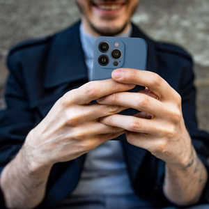 Silikoninis Magnetinis dėklas telefonui, suderinamas su MagSafe, skirtas iPhone 17 Air, mėlynas