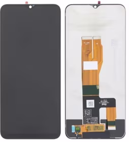 Ekranas Realme C33/C30/Narzo 50i Prime 4G (2022) su lietimui jautriu stikliuku Black ORG