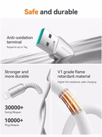 USB kabelis Joyroom S-A51 USB-A to Lightning 3A 1.2m pilkas