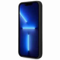 Guess GUHCP14MSLTGK iPhone 14 Plus 6.7 "juodas/juodas kietas dėklas Silicone Triangle