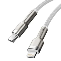 USB-C kabelis Lightning įrenginiams Baseus Cafule, PD, 20W, 1m (baltas)