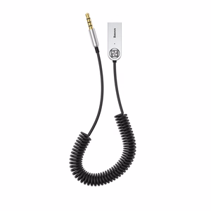 AUX Bluetooth laisvų rankų imtuvas Baseus BA01 juodas CABA01-01