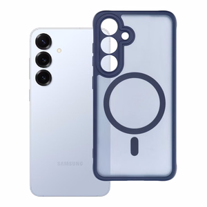 FULL MATTE MAG COVER dėklas telefonui suderinamas su MagSafe Samsung S25 mėlyna