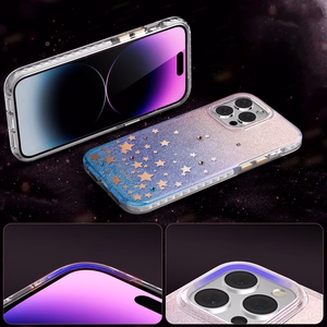 Kingxbar Heart Star Series dėklas iPhone 14 Plus dėklas su zodiako žvaigždėmis