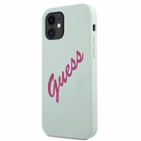 Guess GUHCP12SLSVSBF iPhone 12 mini 5.4" mėlynas rožinis/ rožinis fuksija kietasis dėklas Silikon Vintage