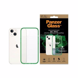 PanzerGlass ClearCase antibakterinis dėklas telefonui su Military Grade sertifikatu iPhone 13 / 14 / 15 - permatomas žalias