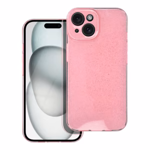 Skaidrus dėklas 2 mm Blink iPhone 15 rožinis