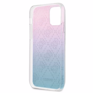 Guess GUHCP12S3D4GGBP iPhone 12 mini 5.4" mėlyna-rožinė/mėlyna ir rožinė kietas dėklas 4G 3D rašto kolekcija