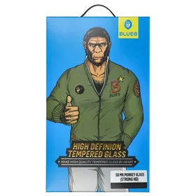 5D Mr. Monkey Glass - Apple iPhone XS Max juodas (Stiprus HD)