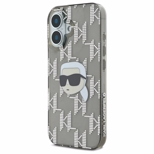Karl Lagerfeld IML Karl Head Electroplated Dėklas telefonui iPhone 16 - juodas