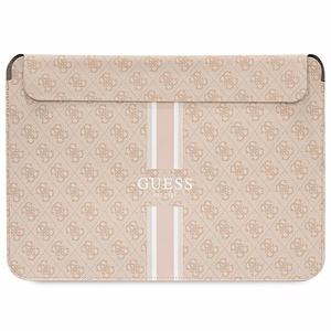 Guess 4G raštuotas dryžuotas 14" nešiojamojo kompiuterio dėklas - rožinis