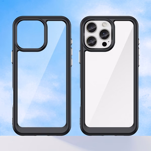 Outer Space dėklas telefonui su geliniu rėmeliu iPhone 16 Pro - juodas
