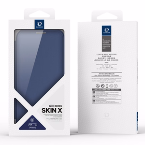Dux Ducis Skin X Pro Dėklas iPhone 17 Pro su pinigine, MagSafe suderinamas - Mėlynas
