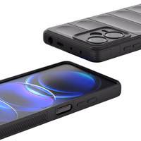 Dėklas telefonui Magic Shield Xiaomi Redmi Note 12 Pro+ lankstus apsauginis dėklas - raudonas