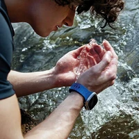 UNIQ dirželis Stride Apple Watch Series 1/2/3/4/5/6/7/8/9/SE/SE2/Ultra/Ultra 2 42/44/45/49mm FKM guminis pilkas