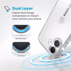 Skaidrus Speck GemShell dėklas, skirtas iPhone 16