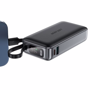 Внешний аккумулятор Acefast M7-10000 PD30W с кабелем 10000mAh черный