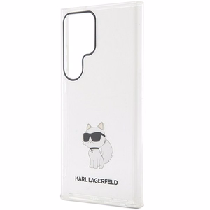 Karl Lagerfeld IML Choupette dėklas telefonui Samsung Galaxy S24 Ultra - permatomas