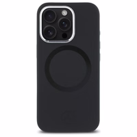 Mercedes silikoninis toninis logotipas Magnetinis dėklas telefonui iPhone 16 Pro Max - juodas