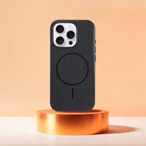 Premium blizgus magnetinis dėklas telefonui su kameros valdymo mygtuku, suderinamas su MagSafe, skirtas IPHONE 17 Air, juodas