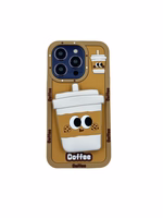 Dėklas 3D COFFEE SU STOVU IPHONE 15