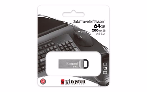 Kingston Technology DataTraveler Kyson USB atmintukas 64 GB USB A tipo 3.2 Gen 1 (3.1 Gen 1) Sidabras