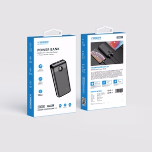 Išorinė baterija VEGER 20000 mAh PD QC3.0 2A 20W L20S (VP2039PD / W2039PD) juoda
