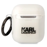 Karl Lagerfeld KLA2HNIKTCT AirPods 1/2 dėklas permatomas Karl`s Head