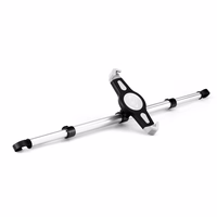 Automobilinis laikiklis dviem galvos atramoms (planšetėms 7"–11") sidabrinis