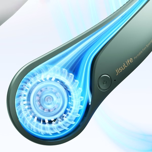 Jisulife Life3 nešiojamasis USB kaklo ventiliatorius, žalias