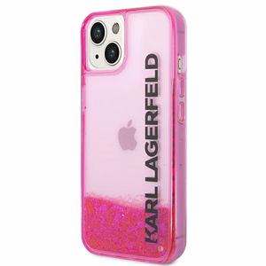 Karl Lagerfeld Liquid Glitter Elong dėklas telefonui iPhone 14 Plus - rožinis