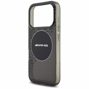 AMG Dvigubo sluoksnio permatomas dūminis magnetinis dėklas telefonui iPhone 17 Pro - juodas