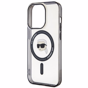 Karl Lagerfeld KLHMP15XHKHNOTK iPhone 15 Pro Max 6.7" skaidrus kietas dėklas IML Karl's Head MagSafe