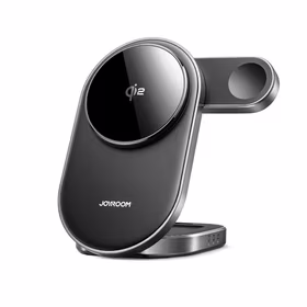 Joyroom JR-W17 Qi 3 viename belaidis indukcinis įkroviklis - juodas