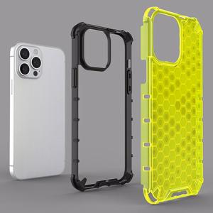 Honeycomb Case броневой чехол с TPU бампером для iPhone 13 Pro Max красный