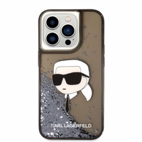 Karl Lagerfeld KLHCP14LLNKHCK iPhone 14 Pro 6.1" juodas/juodas kietas dėklas Blizgučiai Karl Galva