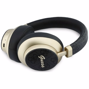 Belaidės ausinės Guess ENC 4G Gold Script Metal, juodos