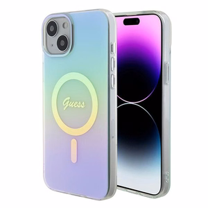 Guess GUHMP15MHITSQ iPhone 15 Plus 6.7" turkio/turkio kietas dėklas IML Iridescent MagSafe