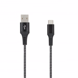 SEEK TOTI USB-A į Type-C, 2 m pynimo laidas 2A, juodas/Space grey