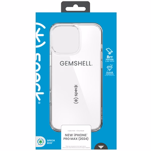 Speck GemShell dėklas, skirtas iPhone 16 Pro Max, „Clear“
