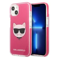 Karl Lagerfeld Choupette Galvos dėklas telefonui iPhone 13 - fuksija
