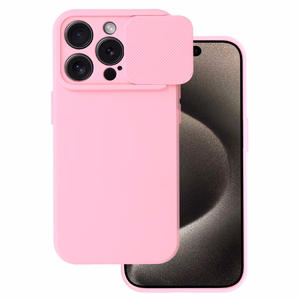 Camshield Soft dėklas telefonui Iphone 15 Pro šviesiai rožinė