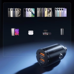 Orico MiniRing 30W 2x USB-C automobilinis įkroviklis - juodas