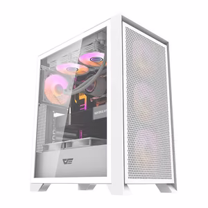 Корпус для ПК Darkflash DRX70 Mesh (белый) + 4 RGB вентилятора