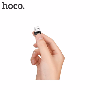Adapteris OTG USB A į USB C Hoco UA6 juodas