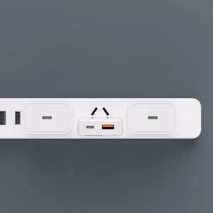 GaN Dudao A30EUT 30W USB-A / USB-C sieninis įkroviklis + USB-C - USB-C kabelis - baltas