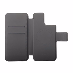 Puro Folio MagSafe 2-in-1 atverčiamas dėklas-piniginė, skirtas iPhone 15 Plus / 14 Plus / 12 Pro Max, juodas